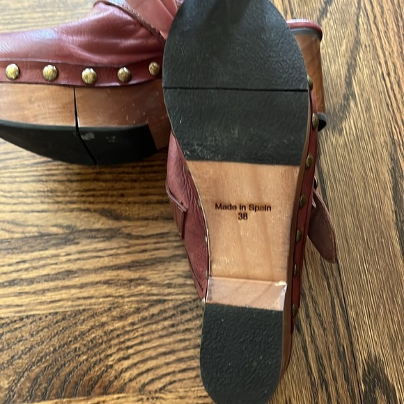 Free People Shoes Culver City Clog size 38 worn 1x color mahogany - Picture 6 of 7